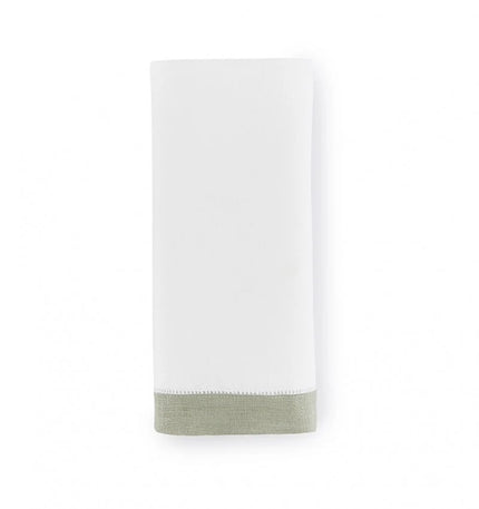 Sferra Filo Tea Towel - White/ Celadon