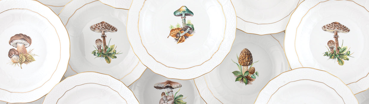 Herend Mushroom Luncheon Plate - Motif #1
