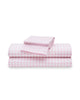 Petite Plume Luxe Premium Cotton Bed Sheets - Pink Gingham