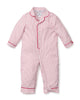 Petite Plume Twill Romper - Red Ticking