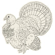 Hester & Cook Coloring Turkey Paper Placemat