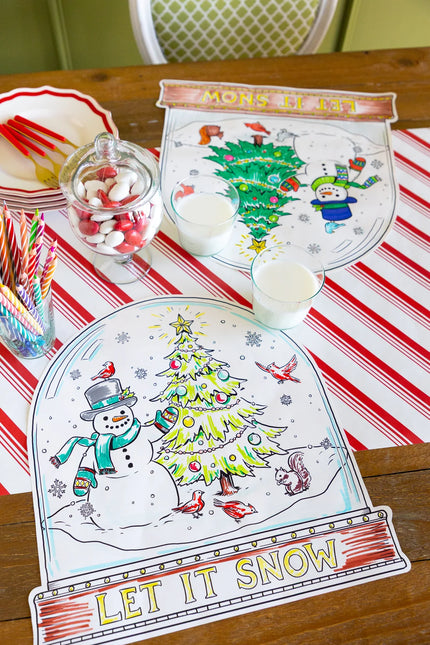 Hester & Cook Snow Globe Coloring Paper Placemat