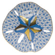 Herend Decorative Sand Dollar - Blue