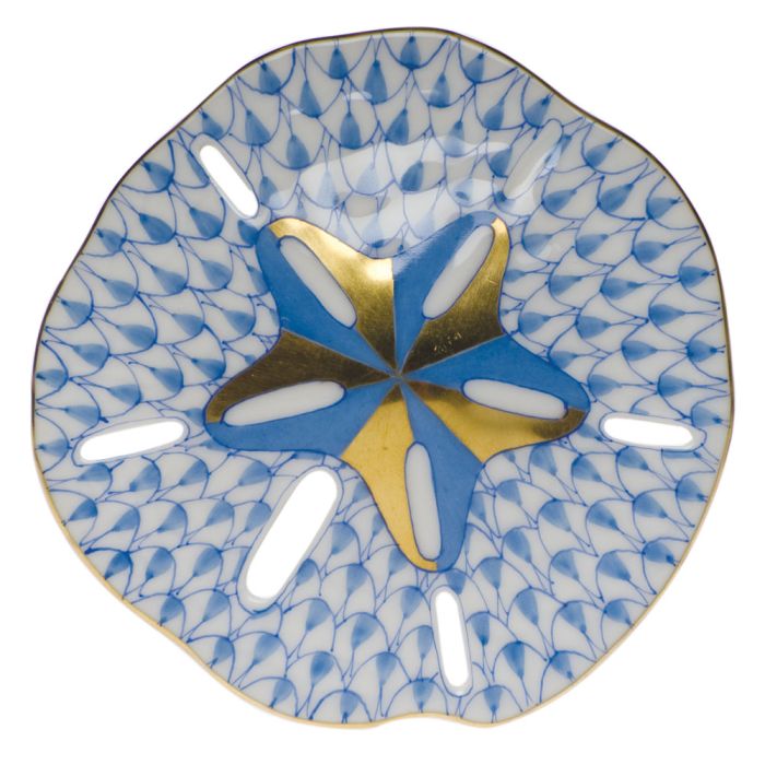 Herend Decorative Sand Dollar - Blue