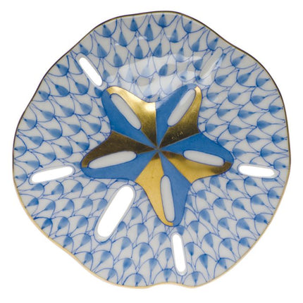 Herend Decorative Sand Dollar - Blue