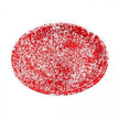 Crow Canyon Splatter Covered Oval Platter - Red
