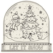 Hester & Cook Snow Globe Coloring Paper Placemat