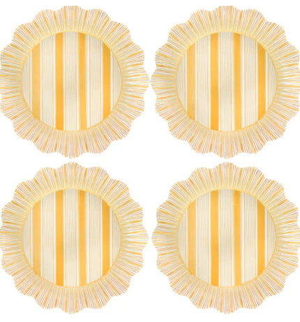 Juliska Cabana Stripe Sunshine Dinner Plate S/4 - Melamine