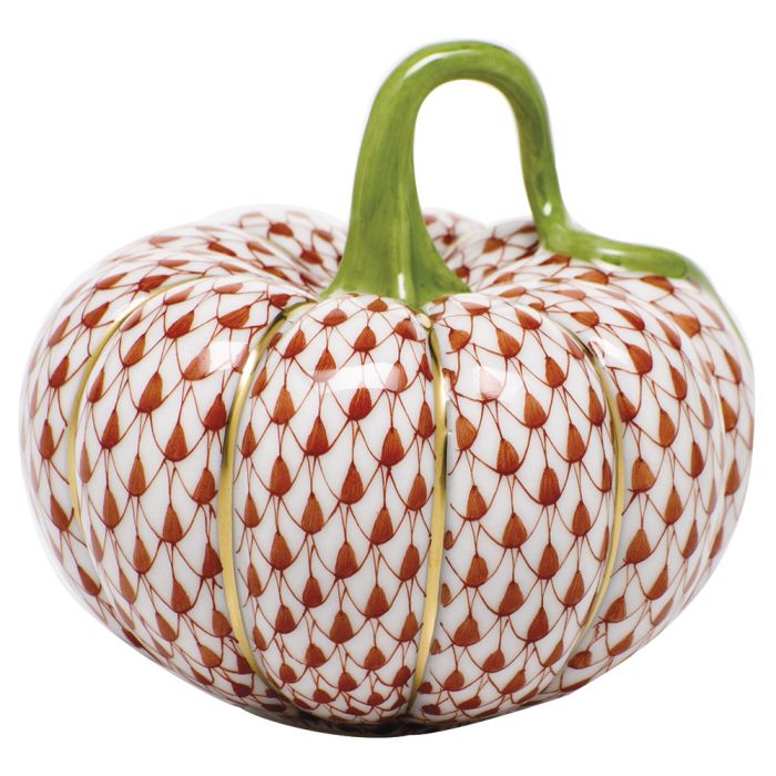 Herend Decorative Cinderella Pumpkin - Rust