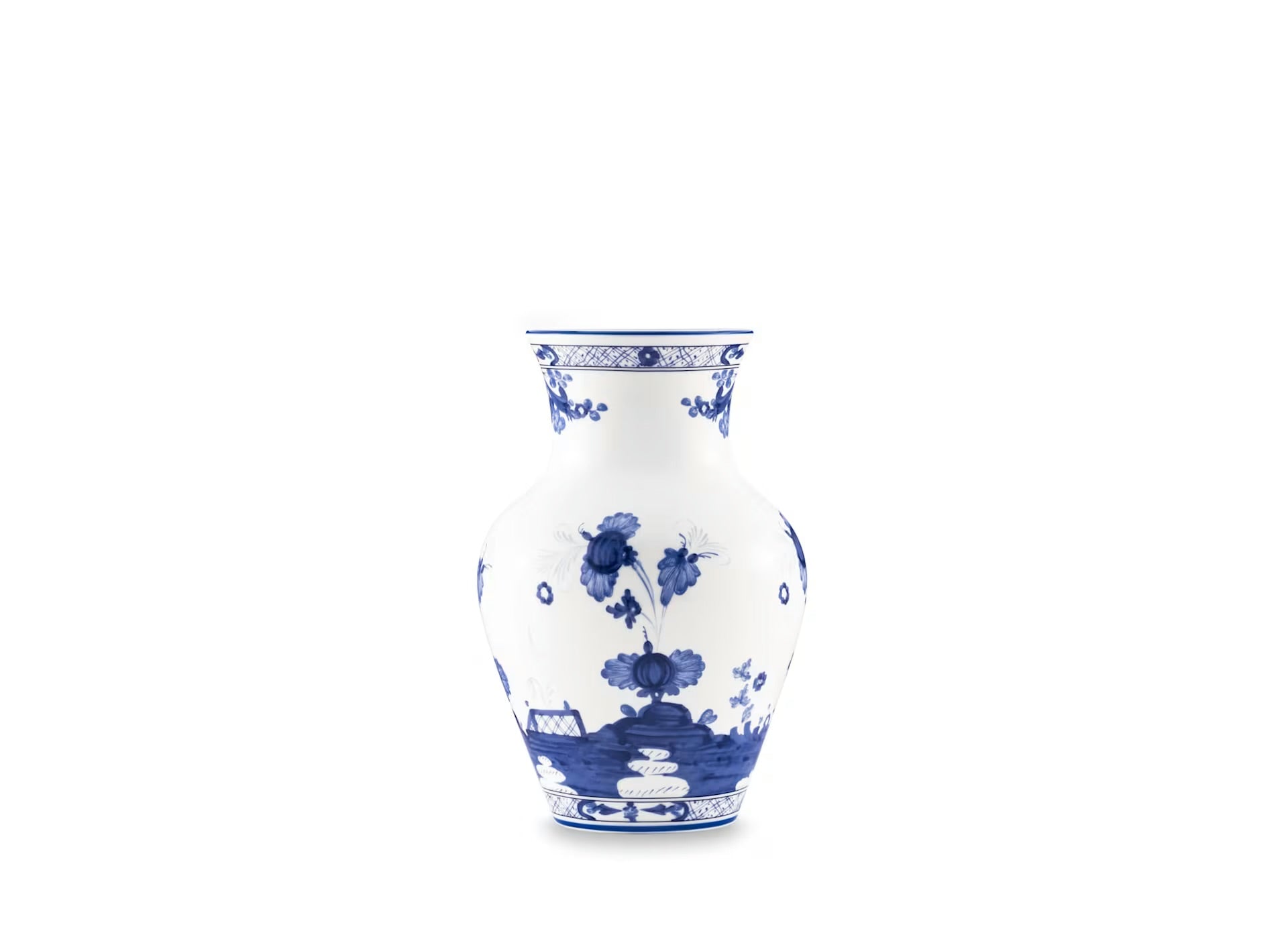 Ginori Oriente Italiano Ming Vase - Indaco