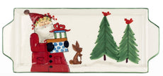 Vietri Old St. Nick Rectangular Handled Platter