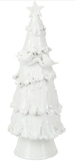 Vietri Foresta Large White Tree with Red Birds & Star