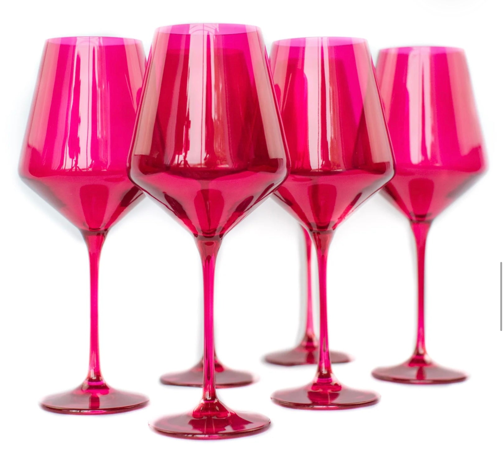 Estelle Colored Wine Glasses - Vivid Magenta