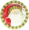 Vietri Old St. Nick Round Salad Plates - Striped Hat