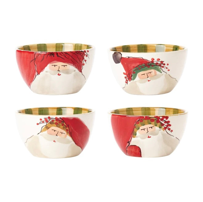 Vietri Old St. Nick Cereal Bowl - Green Hat