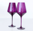 Estelle Colored Wine Glasses - Amethyst