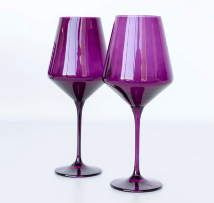 Estelle Colored Wine Glasses - Amethyst