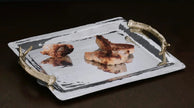 Beatriz Ball WESTERN Antler Emerson Large Tray with Gold Handles