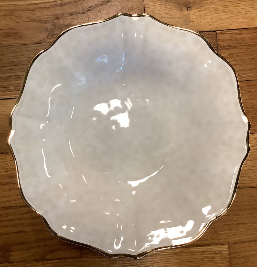 Casafina Impressions Pasta Plate - White/Gold