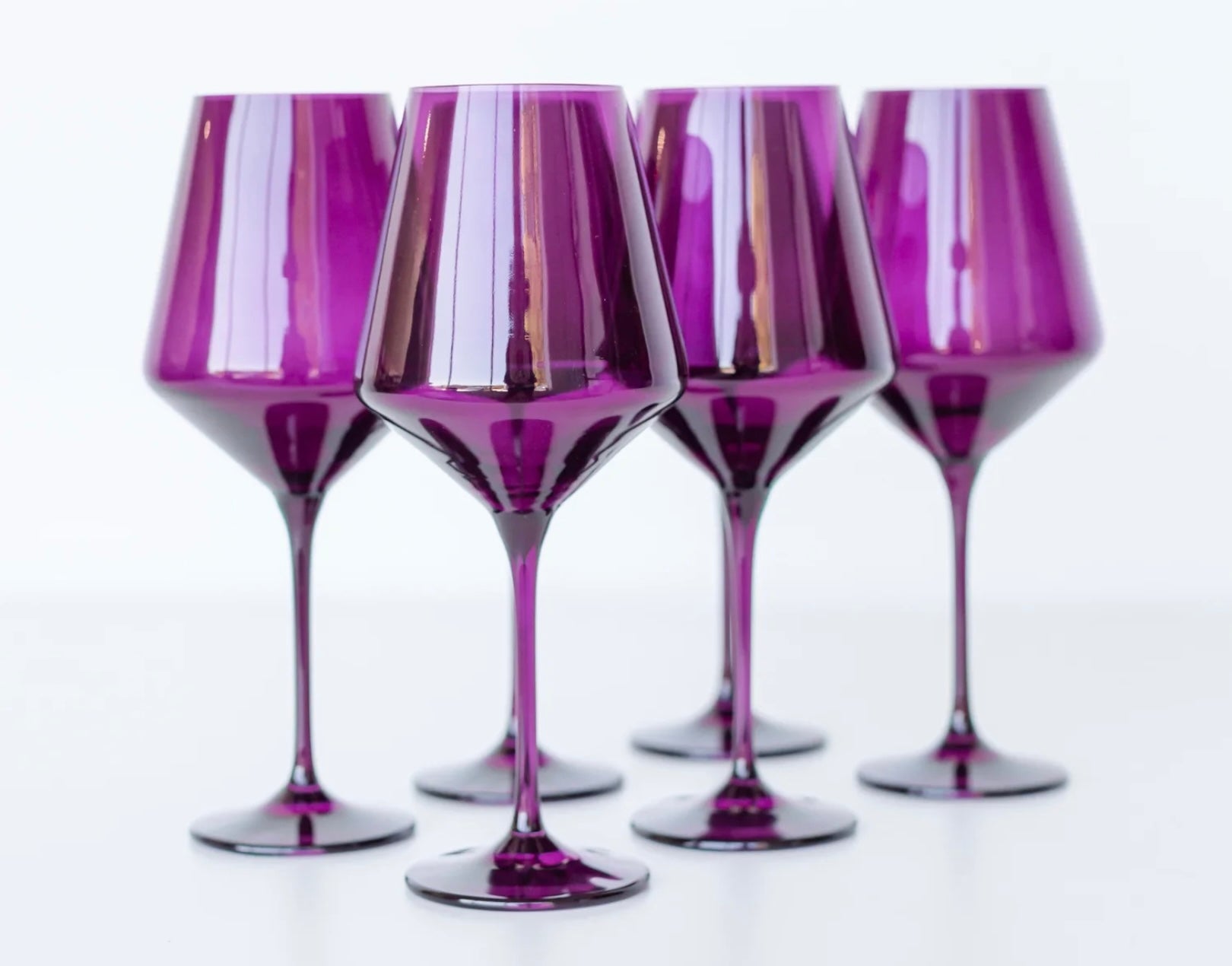 Estelle Colored Wine Glasses - Amethyst