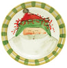 Vietri Old St. Nick Round Salad Plates - Green Hat