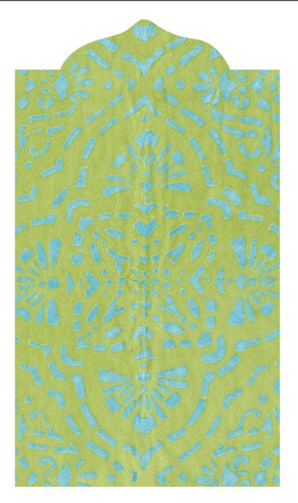 Caspari Annika Green Paper Linen Dinner Napkins