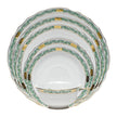 Herend Chinese Bouquet Garland Dessert Plate - Green