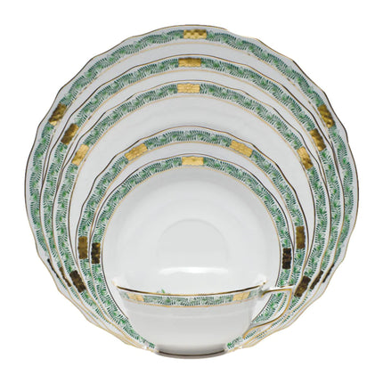 Herend Chinese Bouquet Garland Dessert Plate - Green