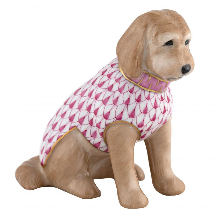 Herend Decorative Labradoodle - Raspberry