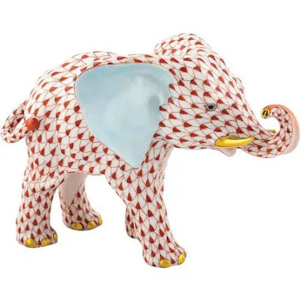 Herend Decorative Roaming Elephant- Rust