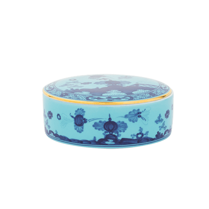 Ginori Oriente Italiano Round Box with Cover - Iris