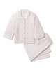 Petite Plume Olivia Wide Leg Pima Pajama Set - Camel Ticking