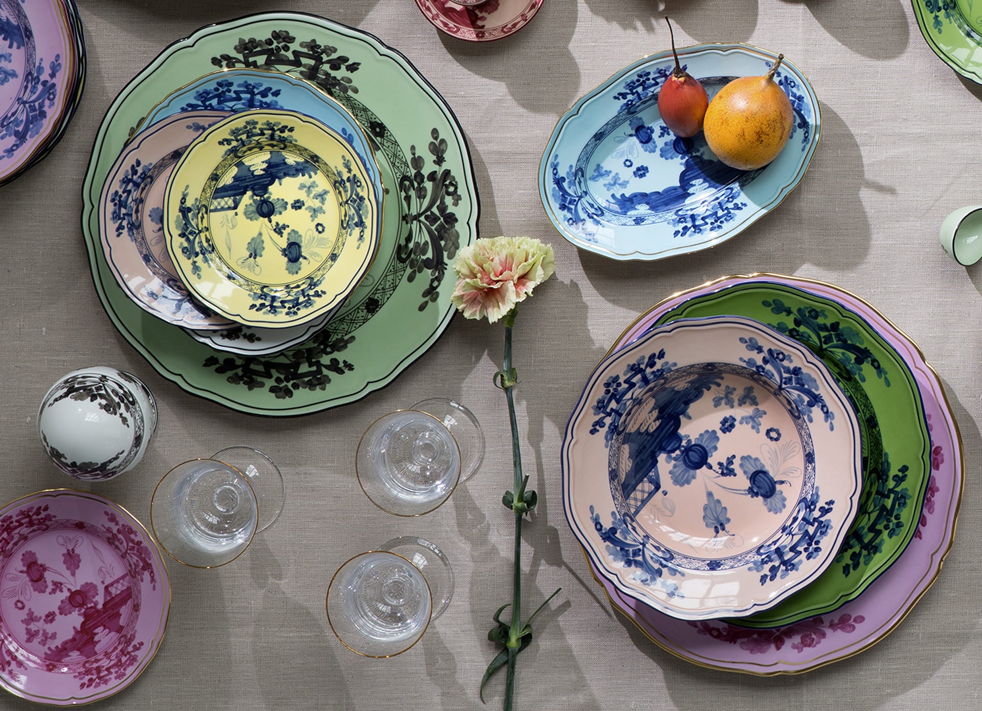 Ginori Oriente Italiano Oval Pickle Dish - Citrino
