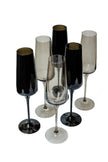 Estelle Colored Champagne Flute - Mixed Smoke Set