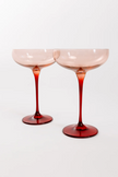 Estelle Colored Champagne Coupe - Colorblock Jewel Tone Mixed
