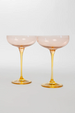 Estelle Colored Champagne Coupe - Colorblock Pastel Mixed