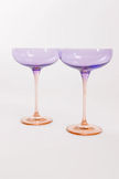 Estelle Colored Champagne Coupe - Colorblock Pastel Mixed