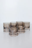 Estelle Colored Rocks Glasses - Gray Smoke