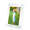 Tara Wilson Designs Acrylic Beveled Scallop Frame - White - 5x7 or 4x6