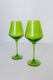 Estelle Colored Wine Glasses - Forest Green