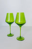 Estelle Colored Wine Glasses - Forest Green