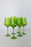 Estelle Colored Wine Glasses - Forest Green