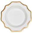Antique White Soup Bowl with Gold Rim by Anna Weatherley