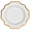 Antique White Soup Bowl with Gold Rim by Anna Weatherley
