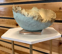 Bella Beton Concrete Bowl - Large Mint/Gold
