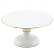Herend Golden Edge Footed Cake Plate