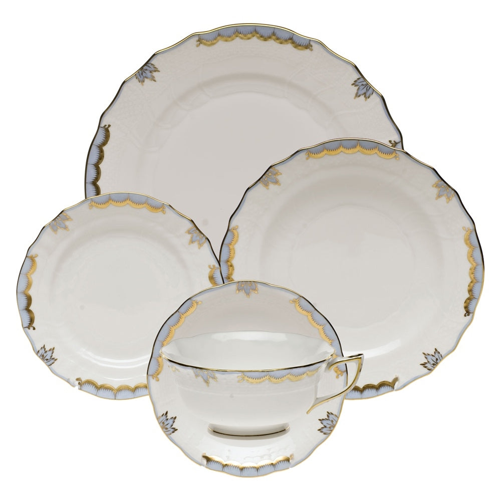 Herend Princess Victoria Dinner Plate - Light Blue