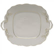 Herend Golden Edge Square Cake Plate with Handles