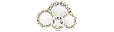 Herend Art Deco Dessert Plate - Black