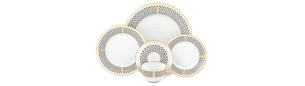 Herend Art Deco Dessert Plate - Black